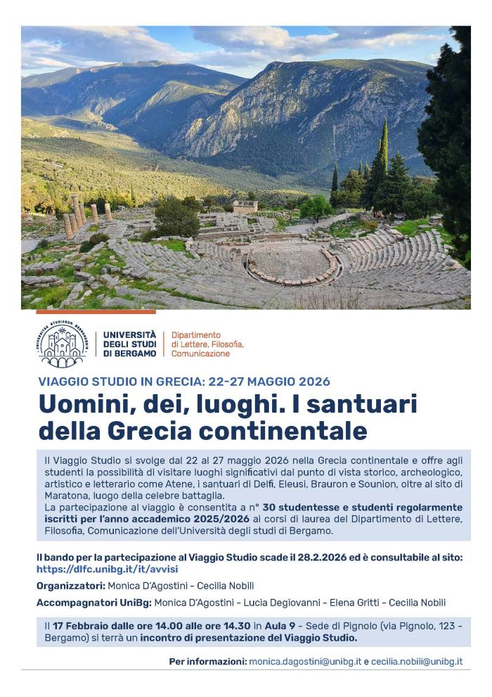 Viaggio studi Grecia 2026