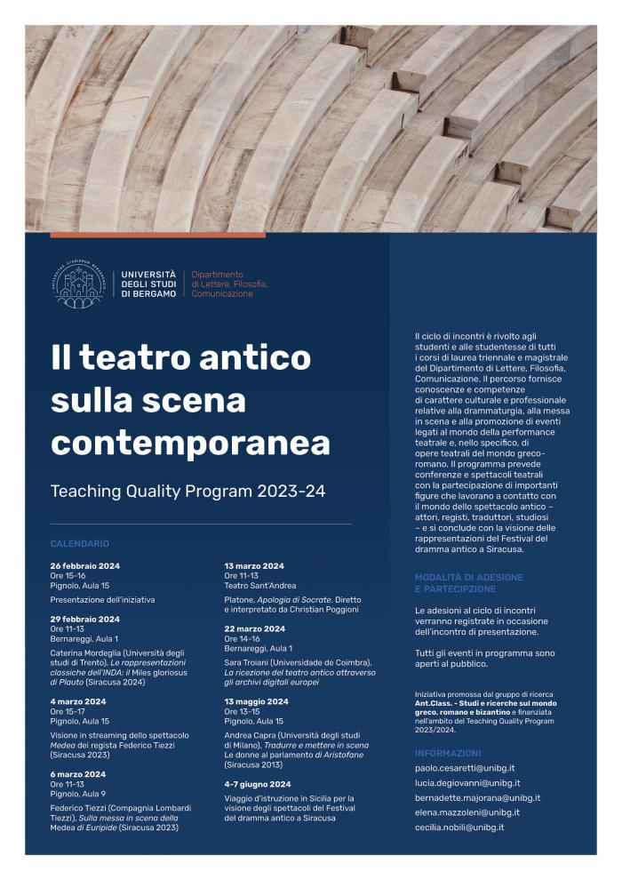 Il teatro antico sulla scena contemporanea